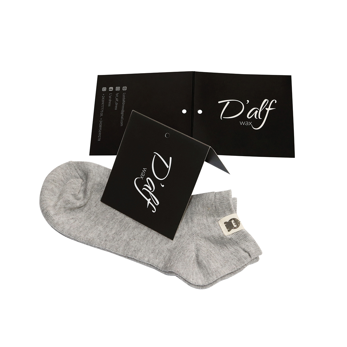 Custom Paper Material Socks Hang Tag Fold Sock Packaging Paper Card
