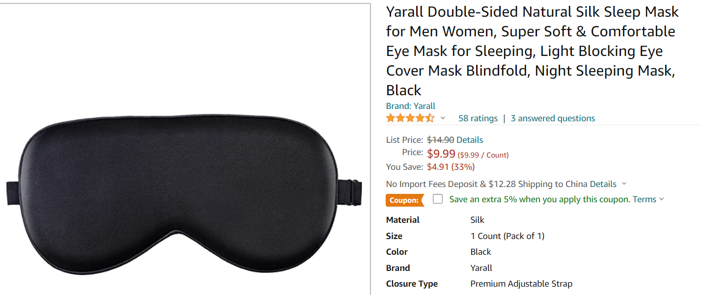 Health Therapy Eye Mask Universal Sleep Shading Sleep
