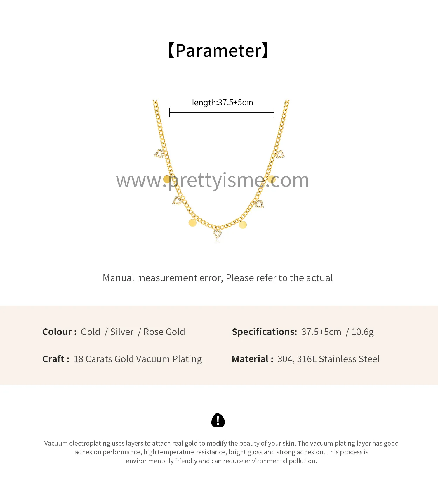 Stainless steel 18k gold plated necklace inlay small wafer small diamond exquisite necklace (6).webp