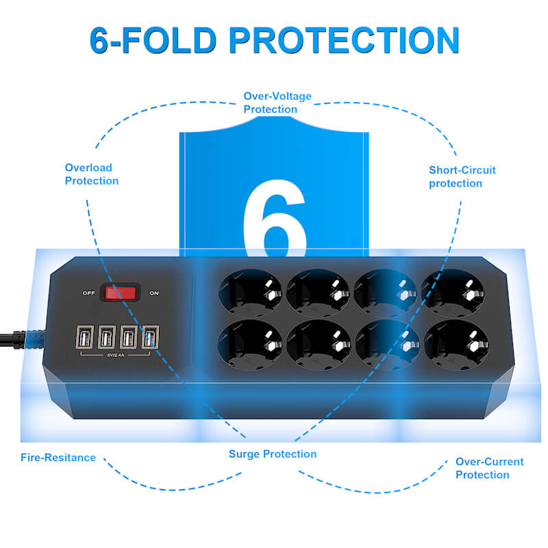 China oem odm international industrial surge protector indoor outdoor power strip factory