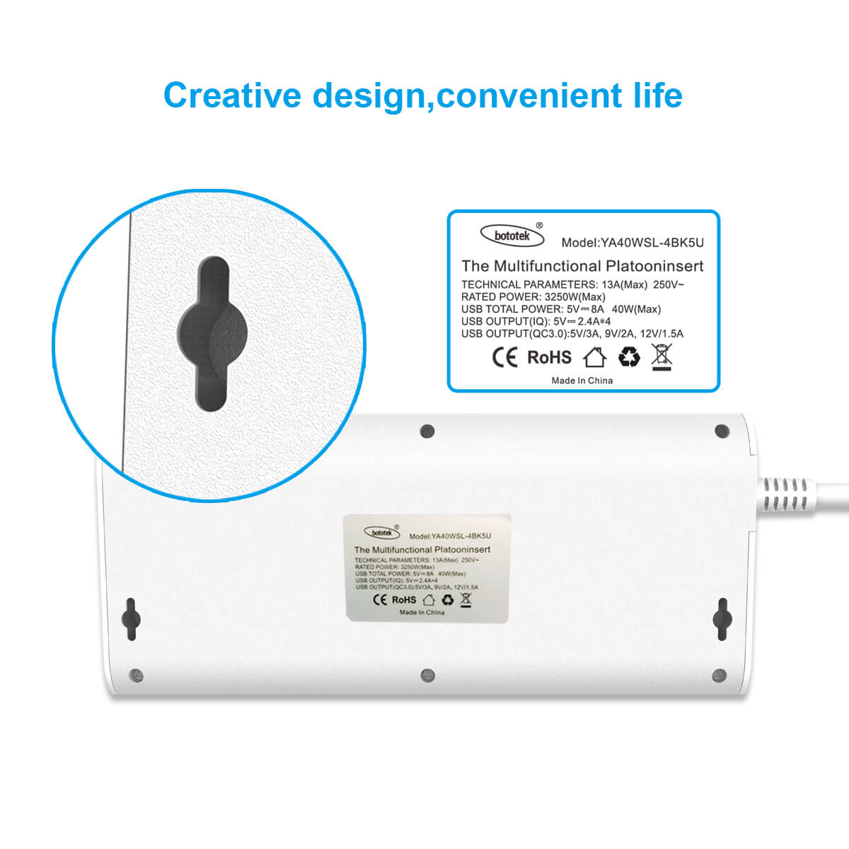 Supply custom odm outdoor mini mountable ac power strip with usb ports switch remote