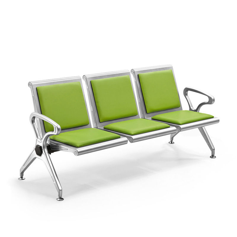 Airport Hospital Waiting Area Room Beam Seating 3 Seater PU Cushion Lounge Seat Bendh Waiting Chair