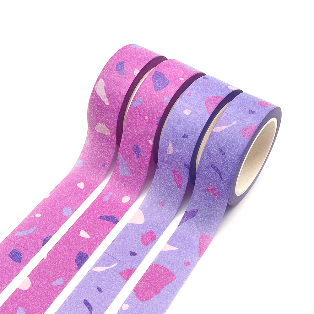Custom Design Printing Colored Diy Craft Decorative Glitter Washi Paper Tape (5).jpg