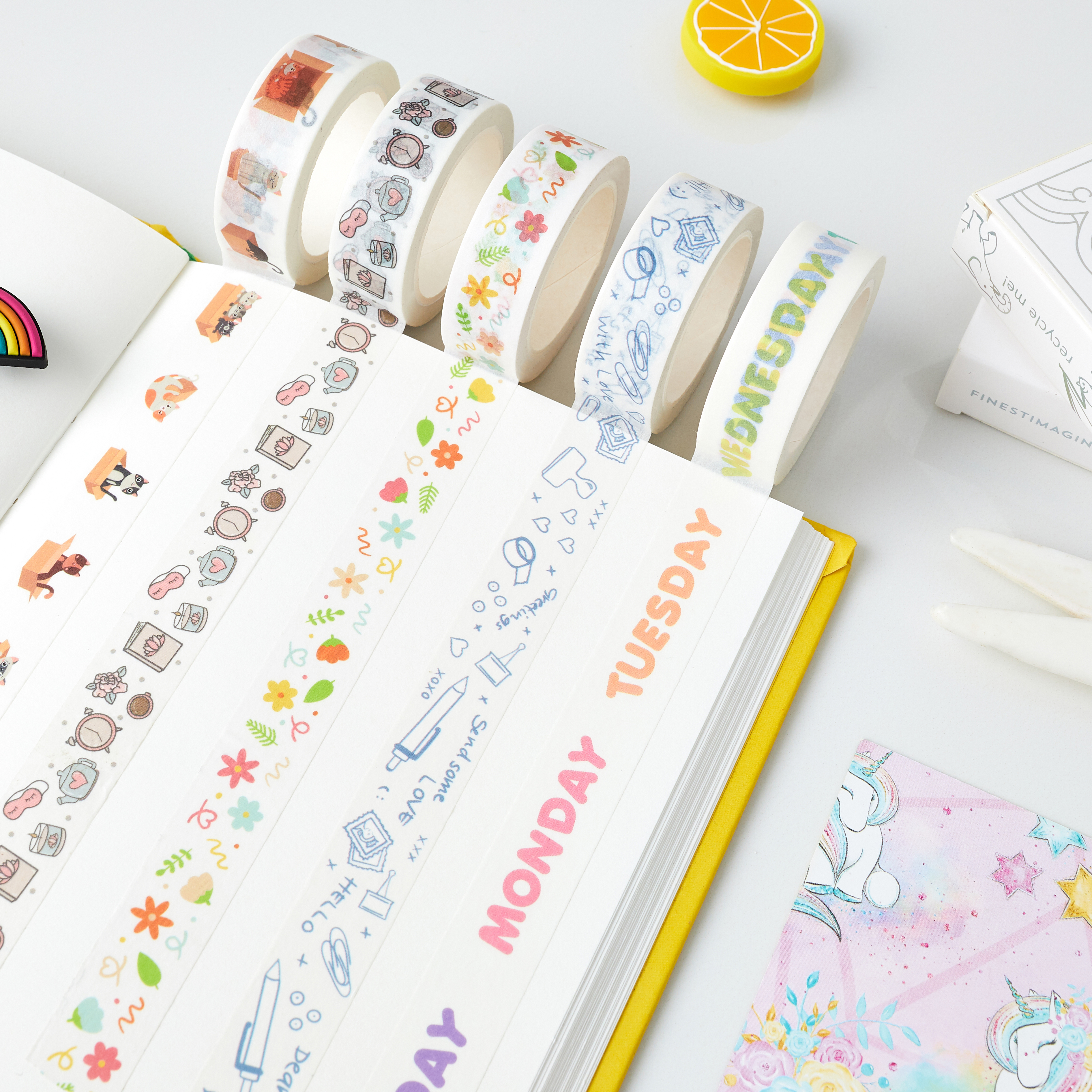 Printed Washi Tape Manufacturer With Low Moq-50 Rolls