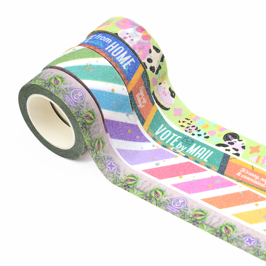Custom Design 2/4 inch scented clear wide washi waterproof tape with lines Manufacturer Factory