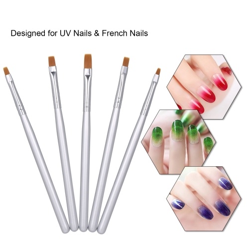 Beauty Acrylic Nail Brush Kit 5pcs Nail Builder Brushes Nail Art Tips
