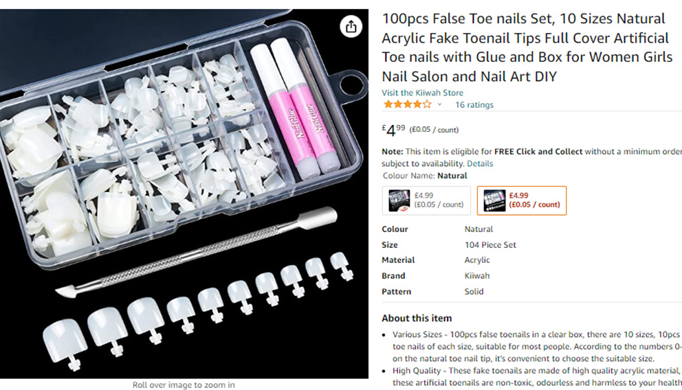 Beauty 24pcs Fake Nails Tips Set Different Sizes Natural French Short False Nails Tips Full 7778