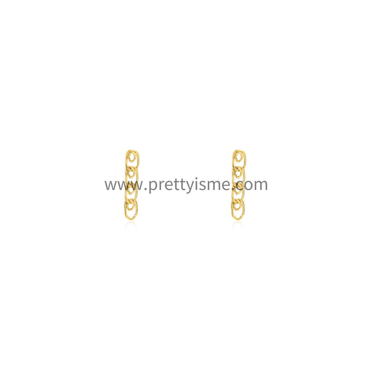 Paper Clip Bar Earrings 18K Gold Plated Simple Style Waterproof Stud Earrings (5).webp