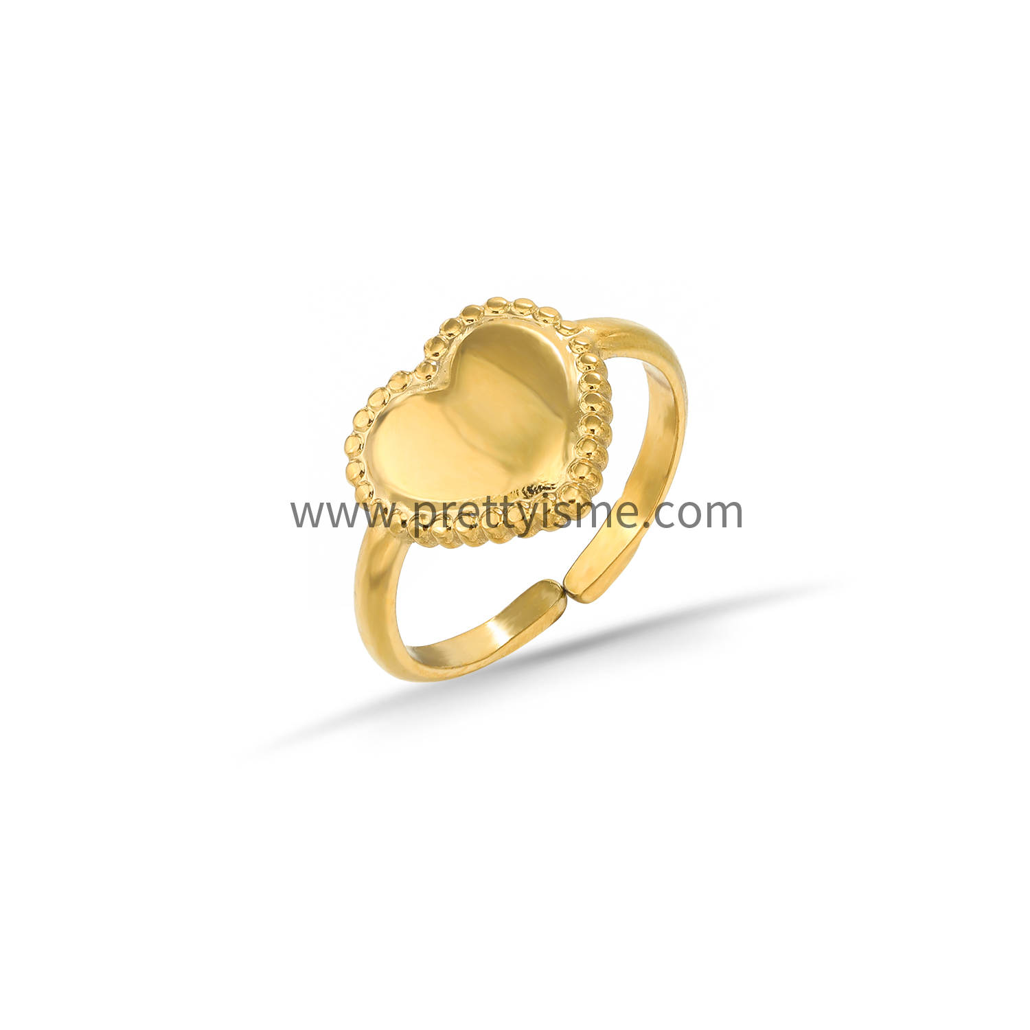 Heart Shape Open Ring Stainless Steel 18K Gold Plated Waterproof Simple Ring (5).webp