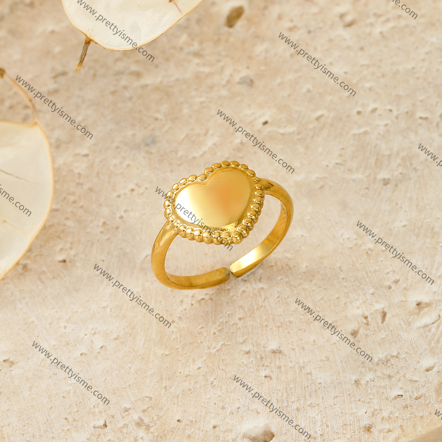 Heart Shape Open Ring Stainless Steel 18K Gold Plated Waterproof Simple Ring (4).webp
