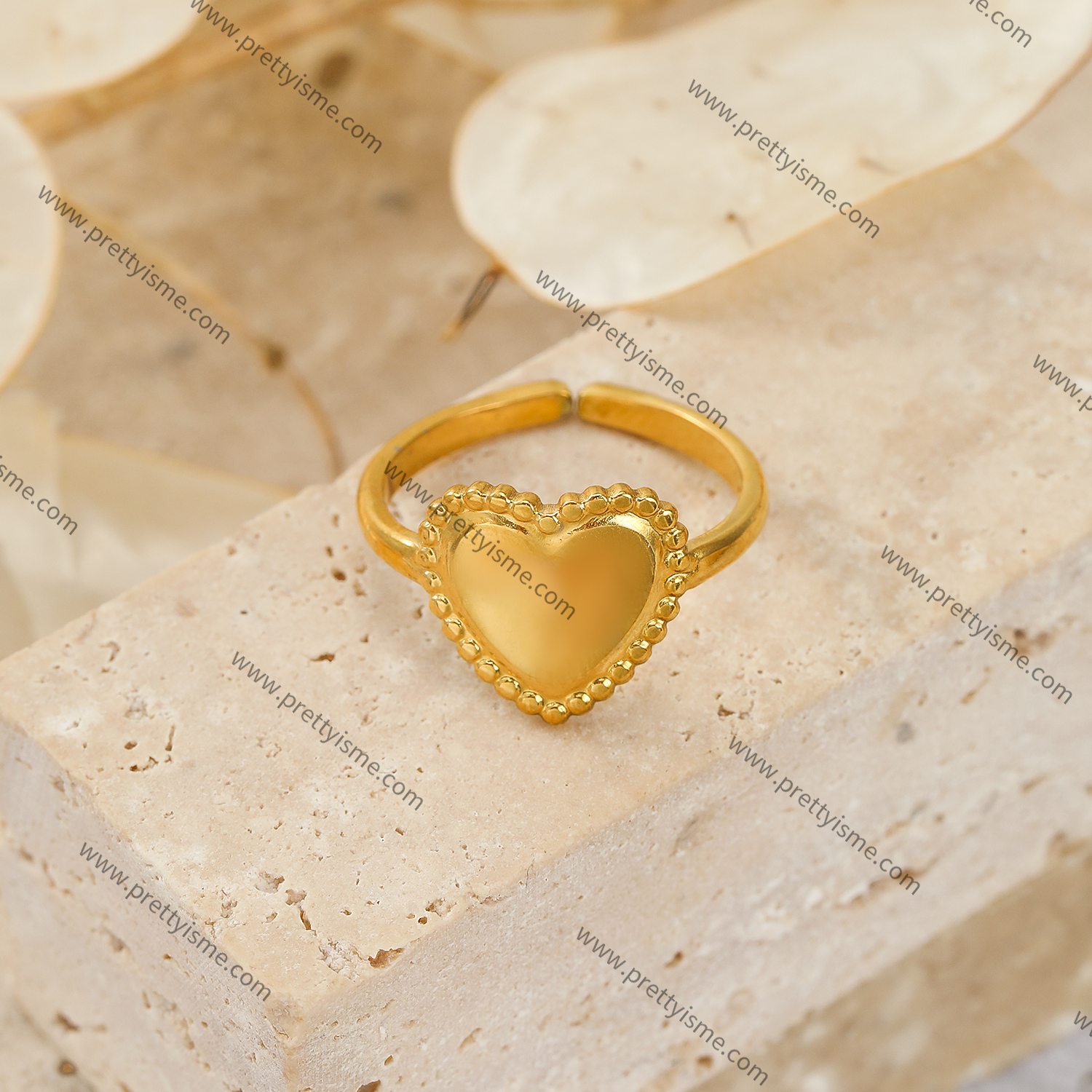 Heart Shape Open Ring Stainless Steel 18K Gold Plated Waterproof Simple Ring (3).webp