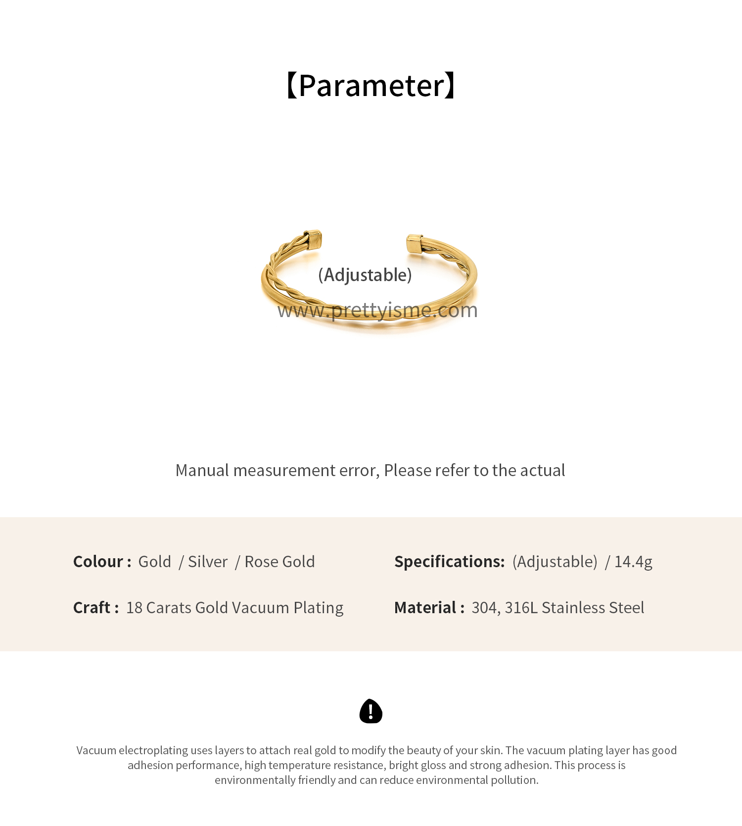 Interwoven Smooth Gold Stainless Steel Bracelet Waterproof Elegant Simple Bracelet (6).webp