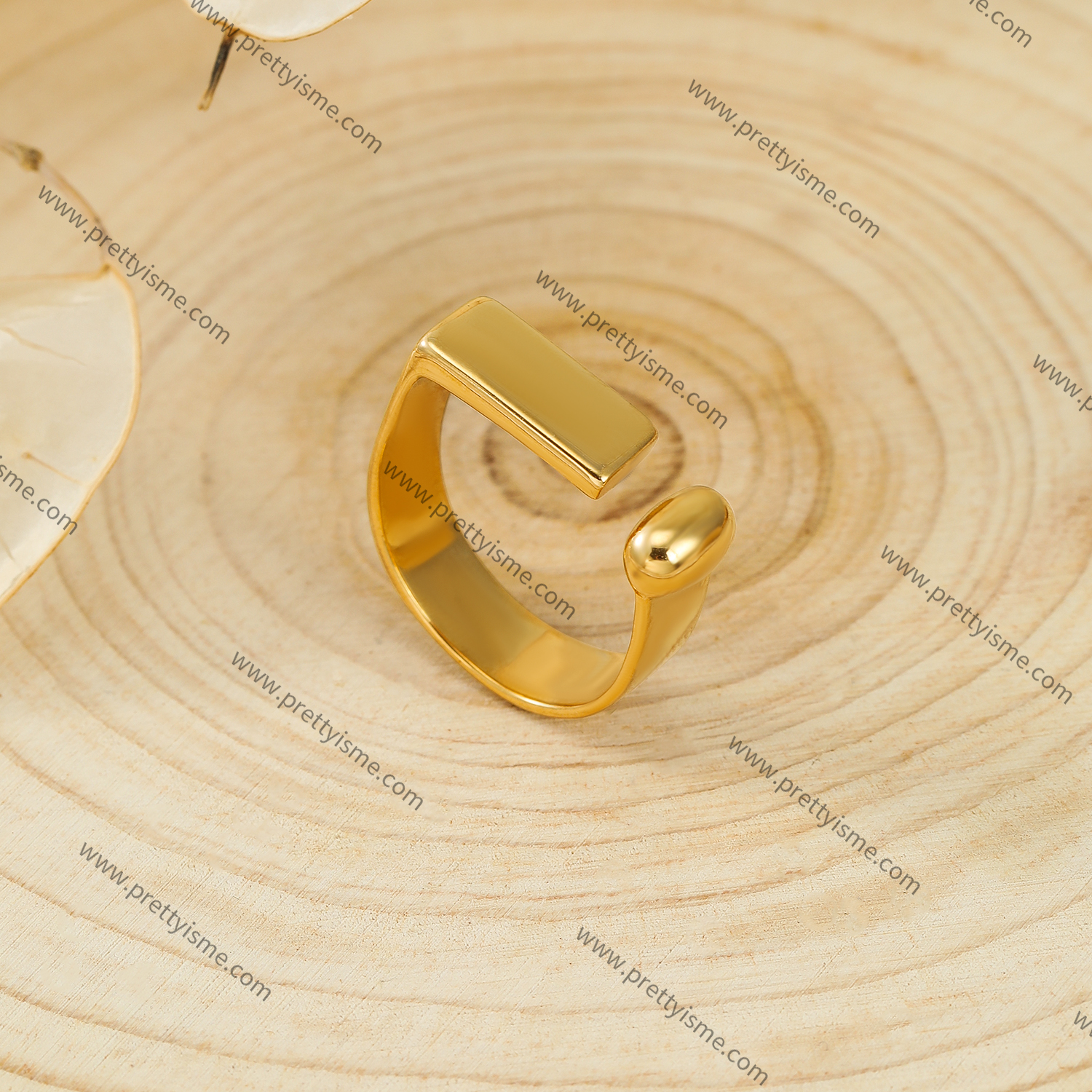 Simple Open Ring Stainless Steel 18K Gold Plated Waterproof Simple (4).webp