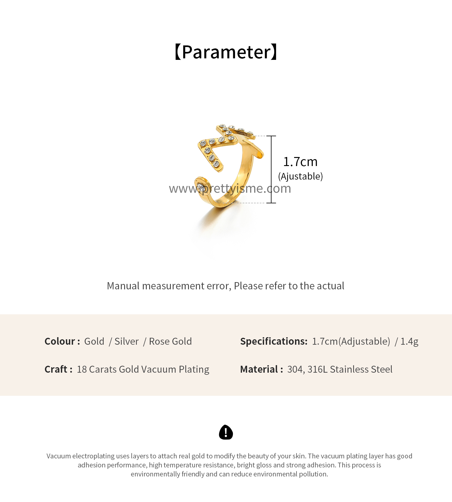 Crown Open Ring Stainless Steel 18K Diamond Elegant Ring (6).webp