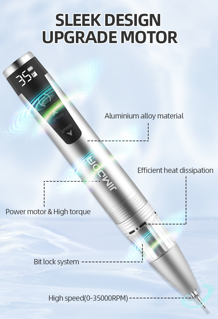 JIMDOA JMD109S Professinal Electric BrushTooth Type Nail Drill Pen
