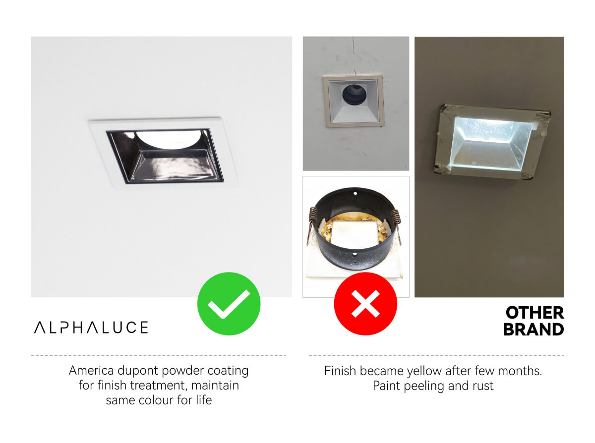 ALDL1612 MOON Series High Quality 7W led recessed lighting dimmable