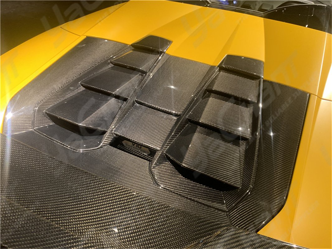 YCLB610060LDCF 2019-2023 Lamborghini Huracan EVO &RWD Spyder OD Style Rear Engine Hood Bonnet DCF (17).jpg