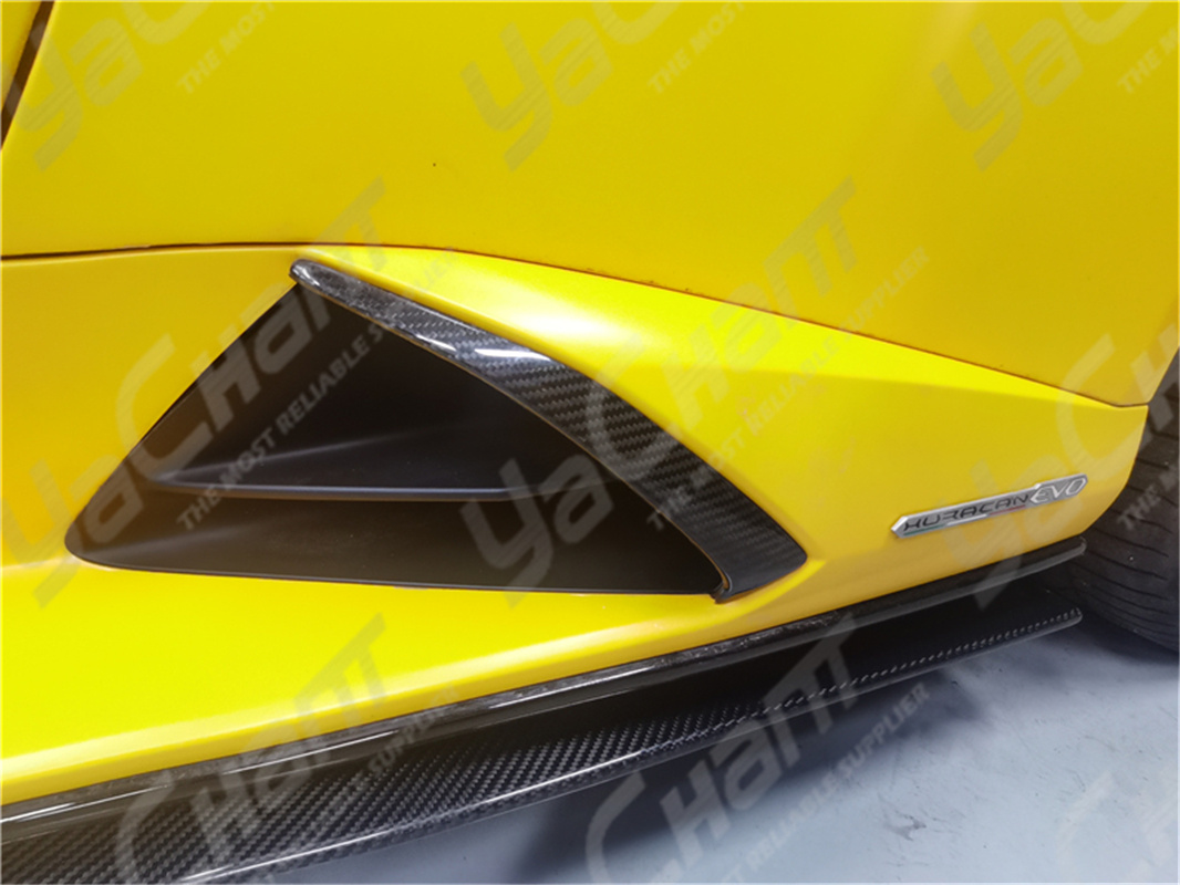 YCLB610063LDCF 2019-2023 Lamborghini Huracan EVO & RWD & Spyder Side Skirt Air Duct DCF (103).jpg