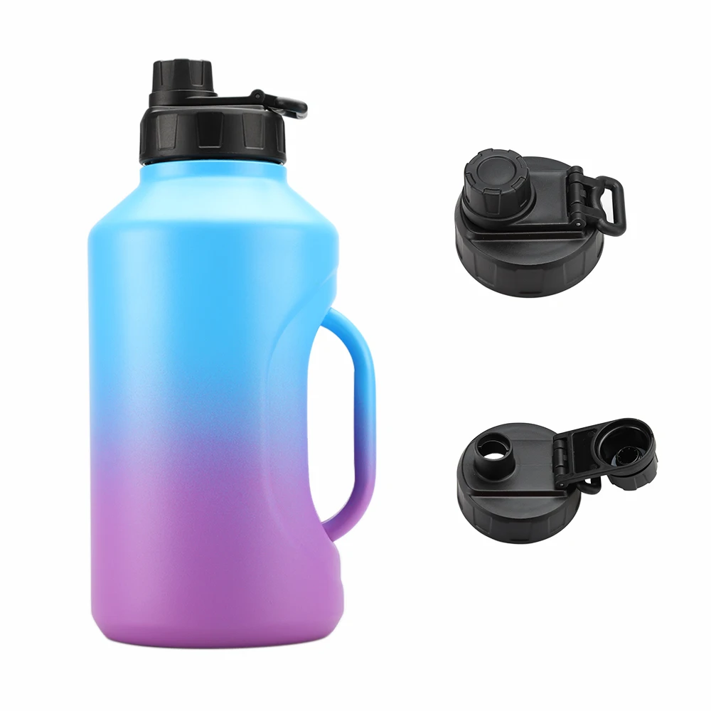 vacuum stainless steel water bottles with handle;64oz insulated water bottle;stainless steel water bottle