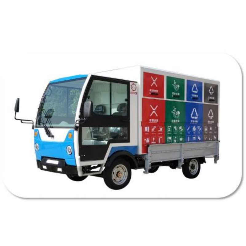 Small Trash Compactor Compact Garbage Truck 8 buckets