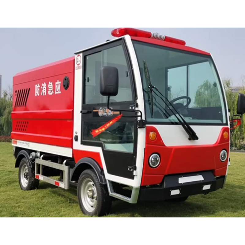 Cheap electric power fire truck with water sprinkler function, street cleaning fire fighting machine