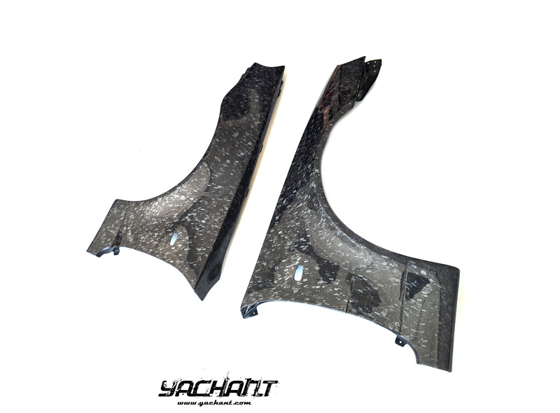 YCR34055DZCF 1999-2002 Nissan Skyline R34 GTR Nismo Z-Tune Style Front Fender (Fits Z-Tune Side Skirts) CF Forged Carbon Weave (3).jpg