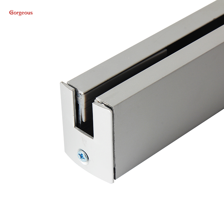 aluminum glass railing hardware u channel profile clamp frameless base fittings for glass balcony balustrade