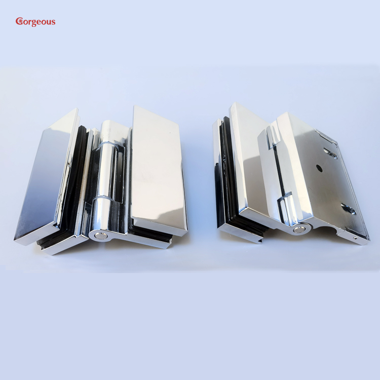 zinc alloy european bathroom 180 90 wall to glass degree clamp clips pivot glass shower door hinge with cover