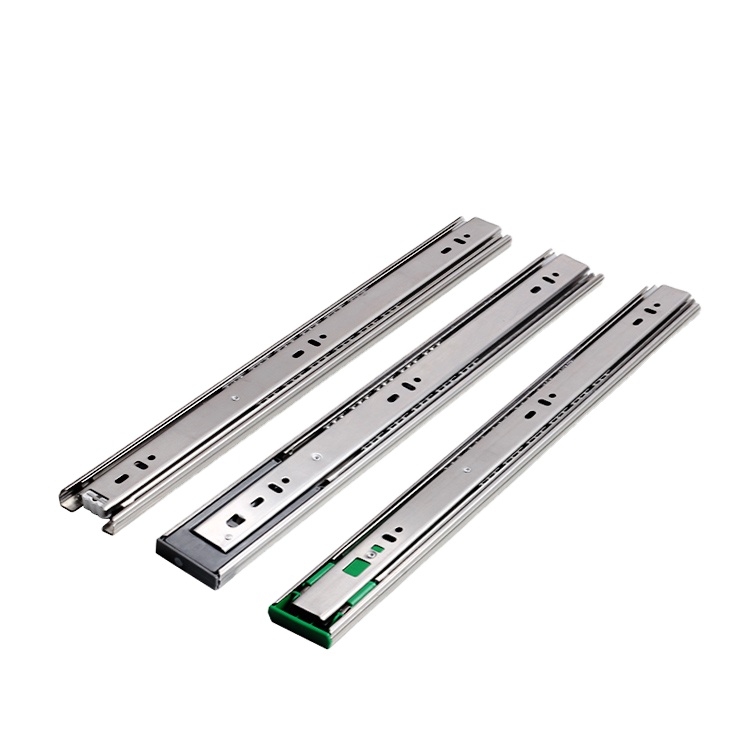 soft close full extension drawer guide rail push to open ball bearing telescopic channel stainless steel drawer slide