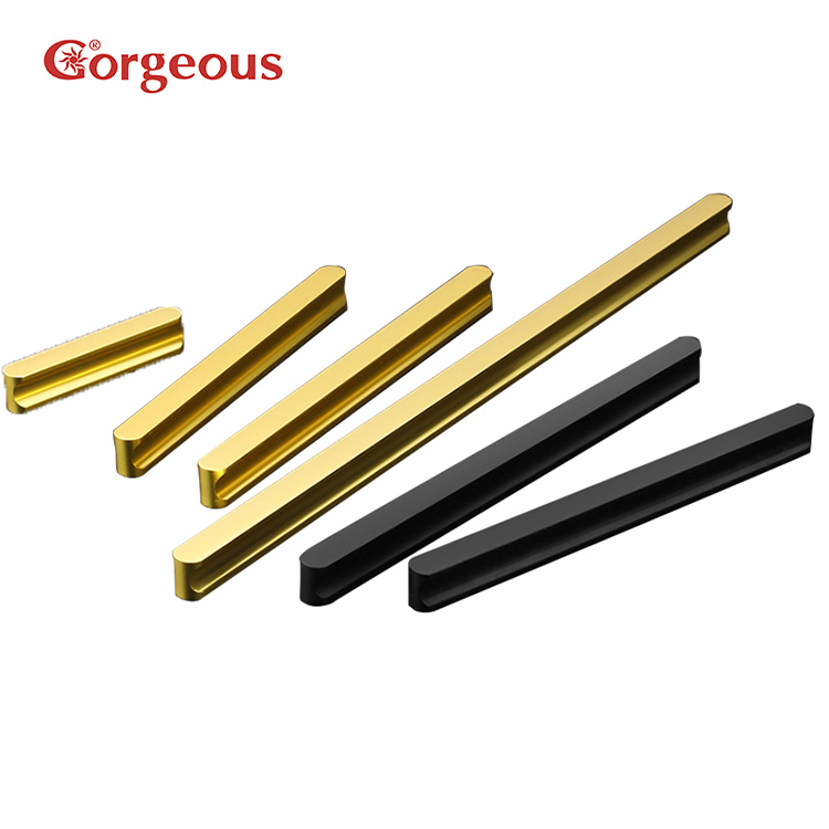 gorgeous gold long wardrobe handle knobs aluminum handle bar