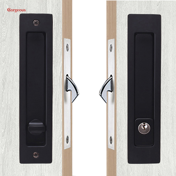gorgeous zinc alloy slider latch hidden privacy pocket wooden door handle hook lock sliding doors hidden pull handle