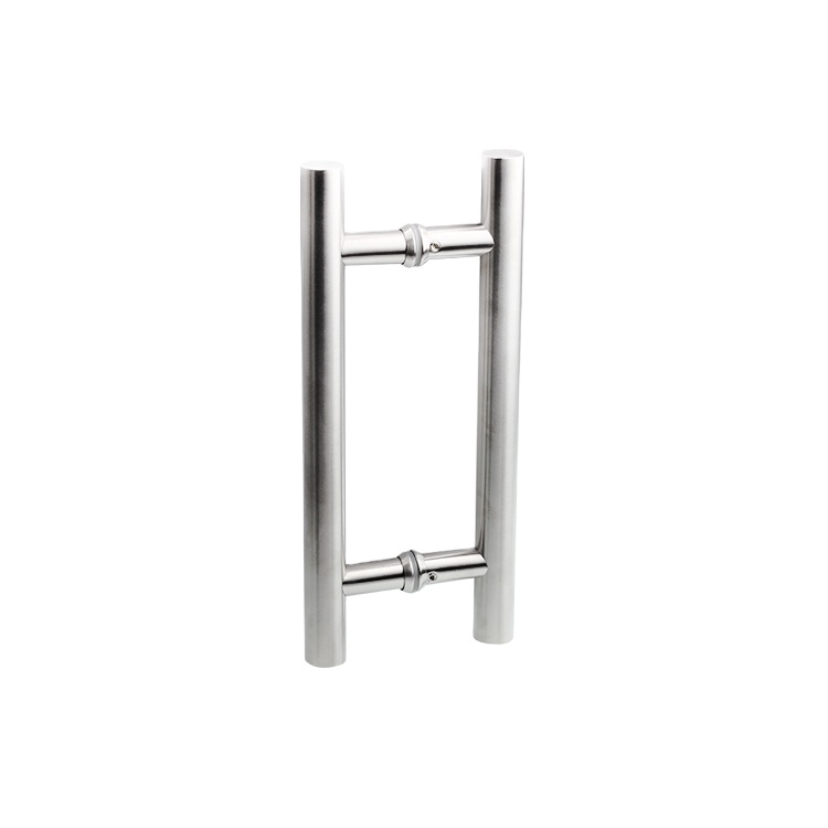 manufacturer round pipe stainless steel  door pull long door handle h shape door glass handle classic glass pull handle