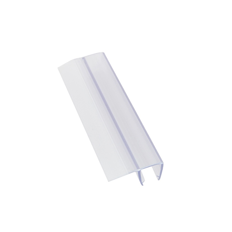 F shape long soft and hard splicing edge pvc shower gasket rubber plastic waterproof glass door shower seal strip