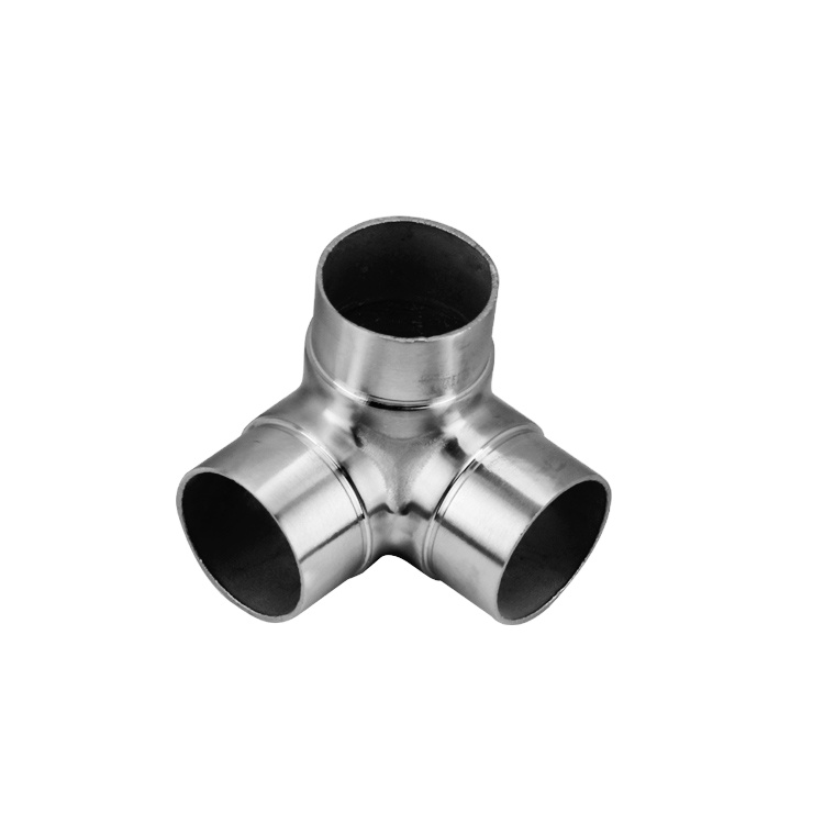 stainless handrail kits three pipe connector joint handrail connector tee handrail elbows