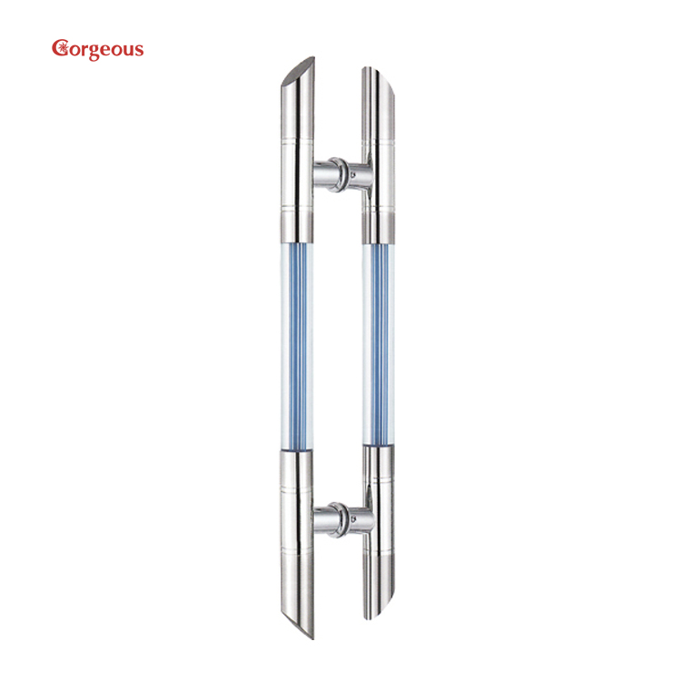 gorgeous H shape main door pull handle acrylic shower pull door handle crystal glass door handle