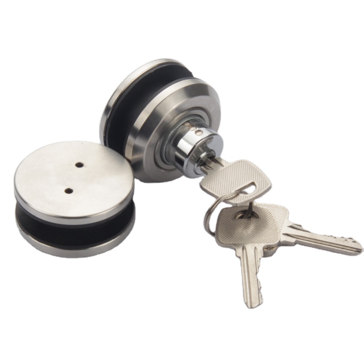304 stainless steel  inox lock sliding glass door round glass hardware handle glass sliding door handle lock