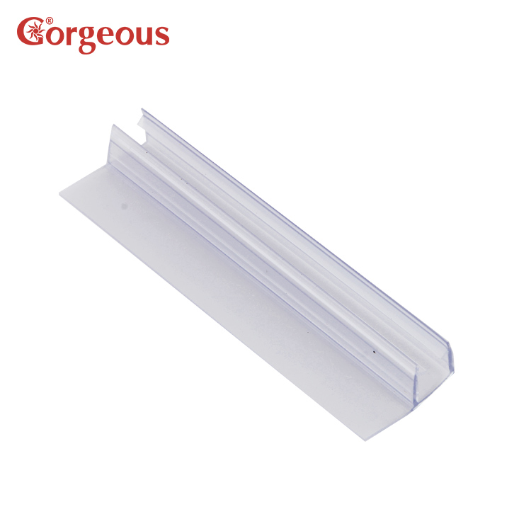 Blue Transparency Rubber Frameless Glass Plastic Waterproof PVC Shower Seal Strip Suitable For 5-12mm Glass