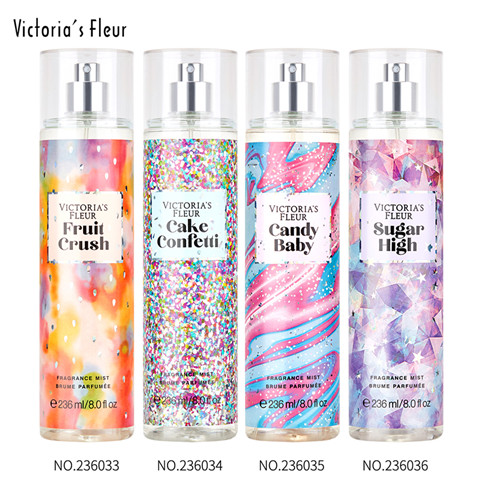 236ml colorful women's High Quality Victoria Body Spray Mist Fragrance Deodorant Body Spray Perfume Body Mist for Ladies