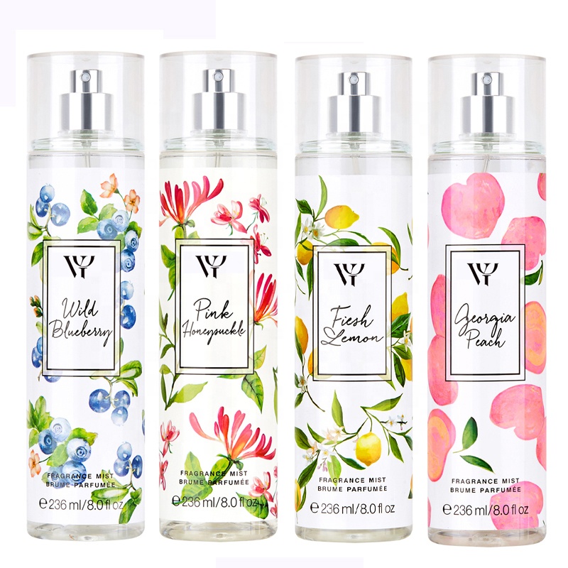 Wholesale Perfumes Shimmer Deodorant Fine Fragrance Mist peach citrus body perfume to attract female