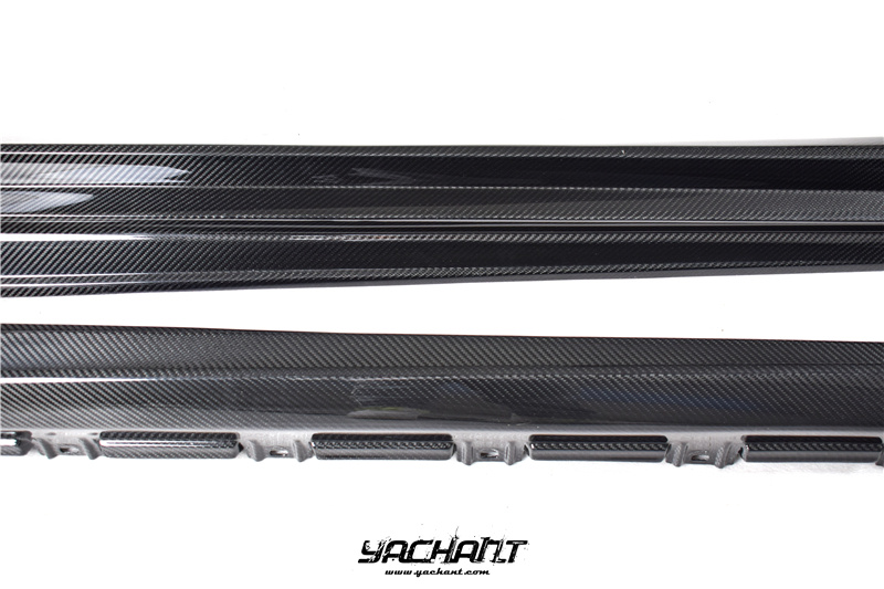 YCPCTC007LCF 2019-2022 Porsche Taycan J1 44S Mansory Style Side Skirts CF (18).jpg