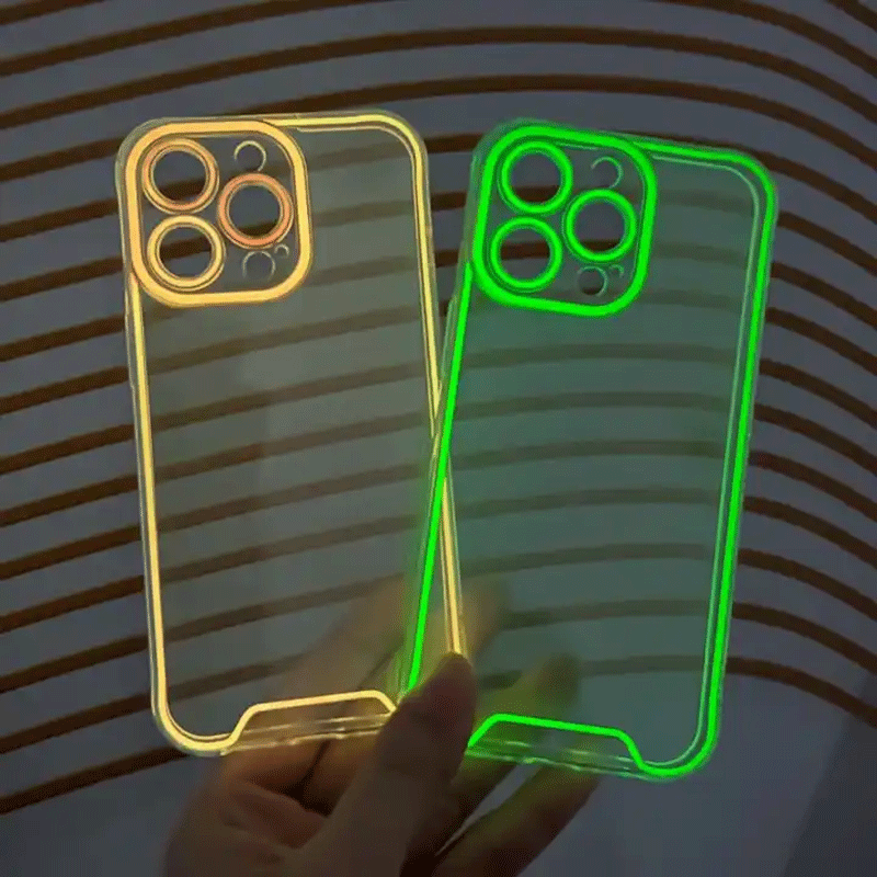 Luminous Mobile Covers Night Light Phone Case Transparent Back Covers For Iphone 14 Plus 11 12 13 14 15 Pro Max