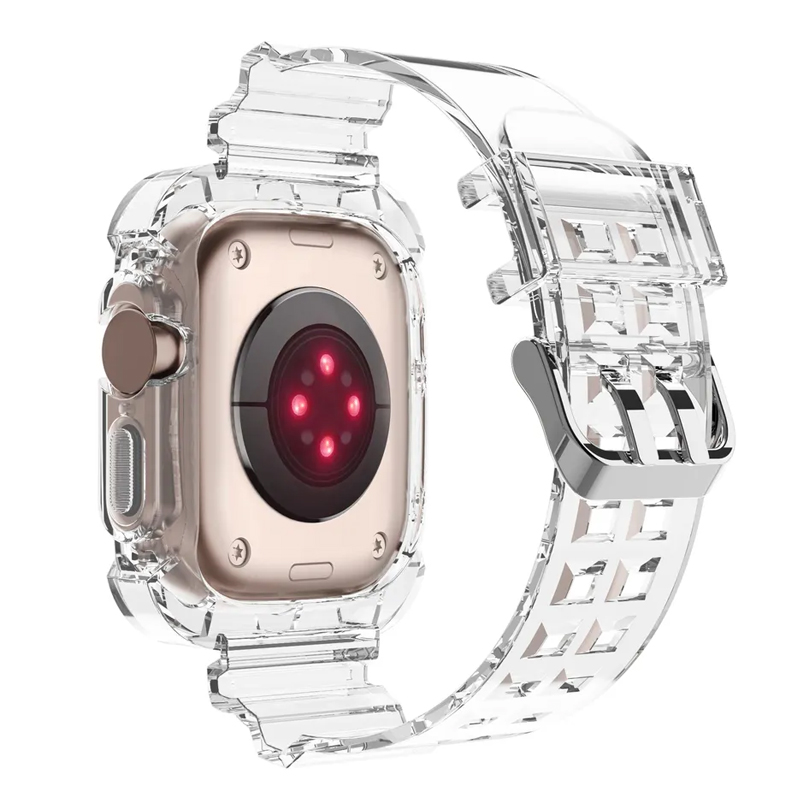 Ultra 49mm Transparent Bracelet Integrated Tpu Clear Watch Band Strap With Protective Cover Case For Apple Watch