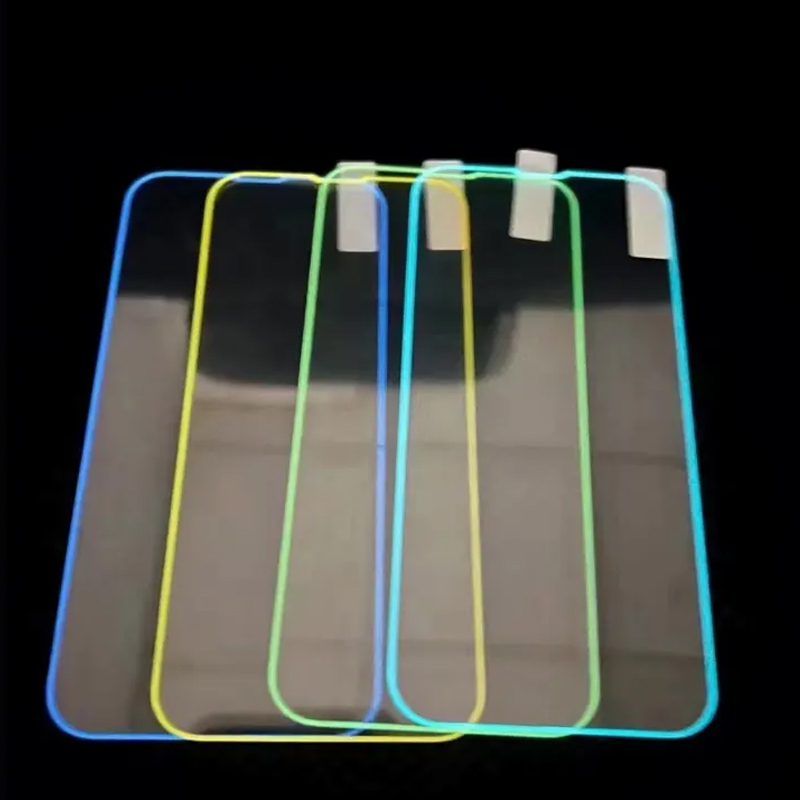 Anti Falling Luminous Tempered Glass Screen Protector 3d Fluorescent Gasbag Tempered Glass Protector For Iphone 13 12 11 Pro