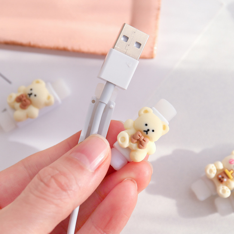 Hot sale cute cartoon charging cable winder protector data cable protector Charging cable anti-breakage protector