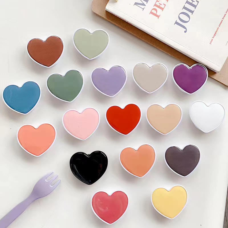 heart shape single color epoxy dropping glue  mobile phone holder phone stand