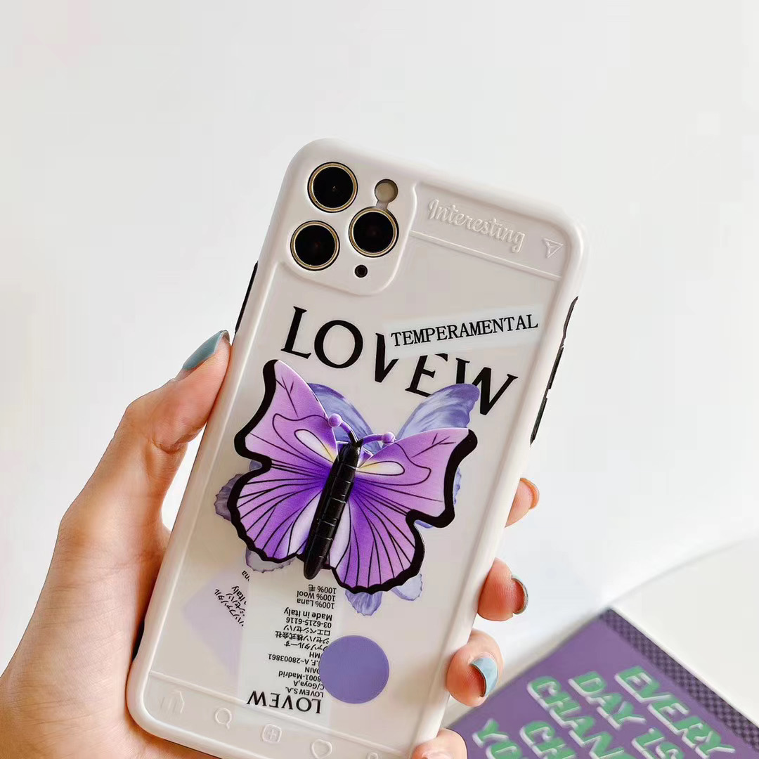 new 360 degree rotation fashion design butterfly shape mobile phone holder mobile phone grip