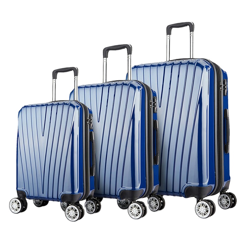 Fashion Design Travel Suitcase Custom Logo ABS Trolley Luggages Large Capacity Hard Shell Suitcase Set