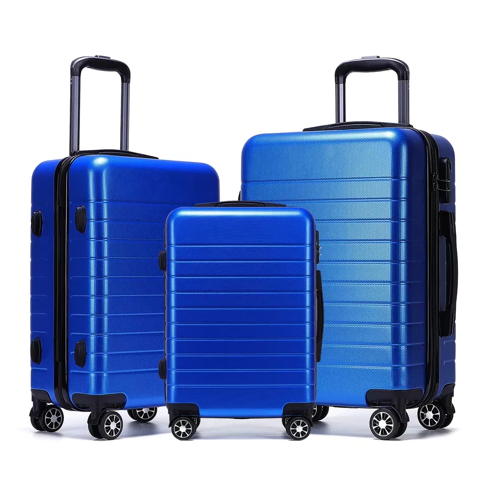 Fashion Light Weight Trolley Suit Case High Quality 3 Piece Small Large Abs Luggage For Women