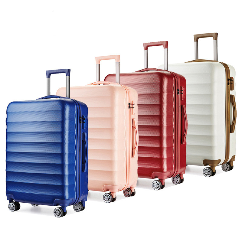 Customized Traveling Wholesale Hard Shell Trolley Bag Carry-on Suitcases ABS Luggage Set With Spin Wheels