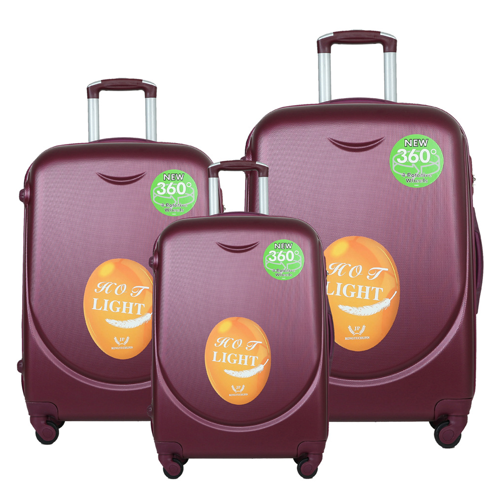 China Wholesale Light Weight Hard Shell Abs Trolley Suitcases Traveling 3 Piece Luggage Sets